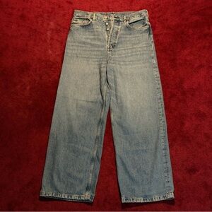 COS Light Blue Denim Jeans Relaxed Fit Wide Leg Low Rise